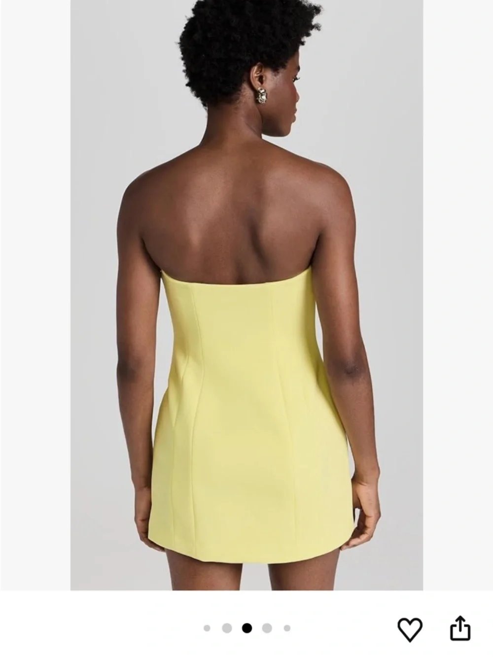 A.L.C. Strapless Elsie Mini Dress in Citrine, size 6, NWT - Picture 3 of 12